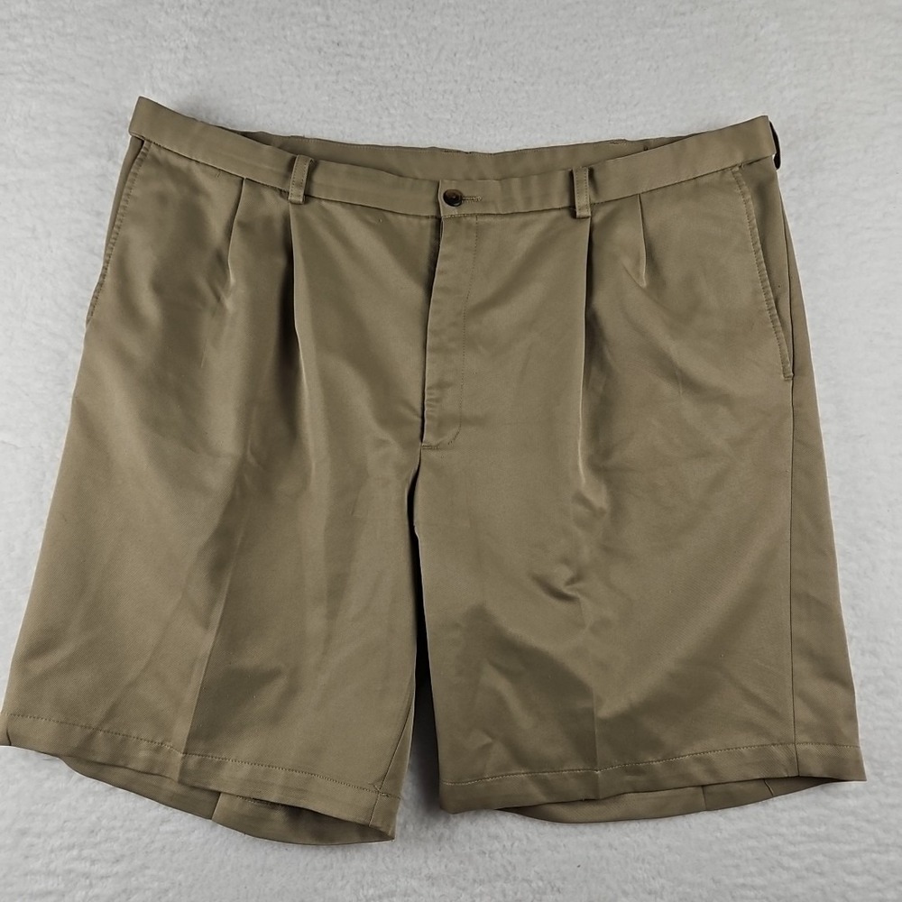 Haggar Mens Golf Shorts 42 Brown Stretch Chino Pockets Outdoor Active